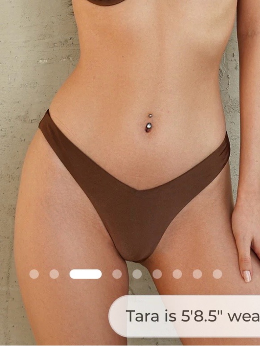 Dippin Daisys Brown V-Front Bikini Bottom